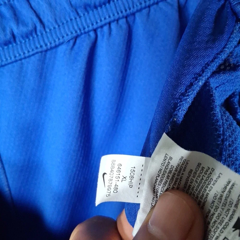 Nike Epic Knit Training Shorts Men Size XL Royal Blue Stretch Pockets Drawstring